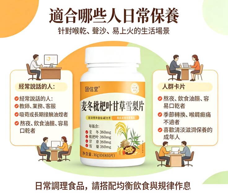 麥冬枇杷葉甘草雪梨片產品介紹